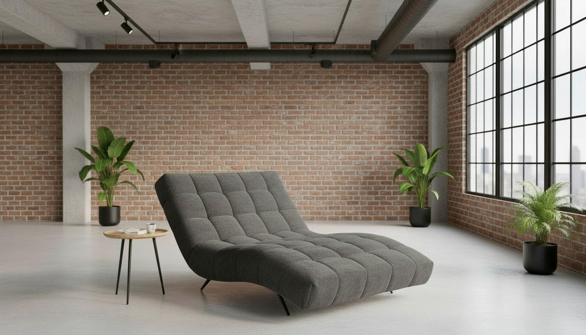 RELAXAČNÍ VÁLENDA, textil, tmavě šedá - černá/tmavě šedá, Design, kov/textil (118/83/168cm) - MID.YOU