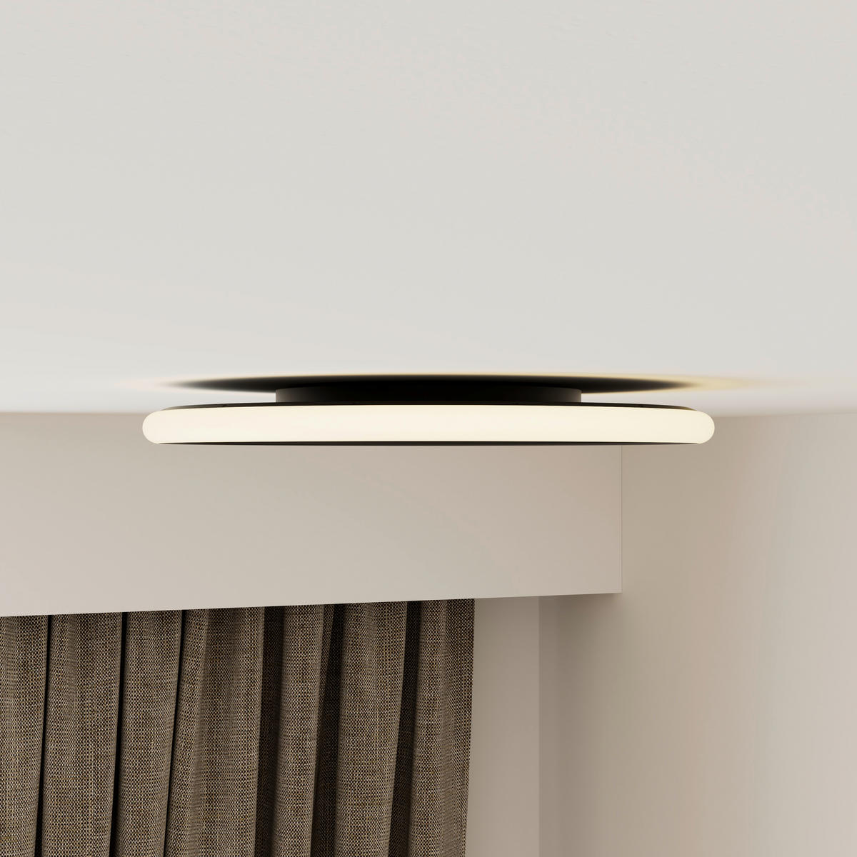 LED-DECKENLEUCHTE Rovinj 40/3,5 cm   - Schwarz, LIFESTYLE, Kunststoff (40/3,5cm) - Novel