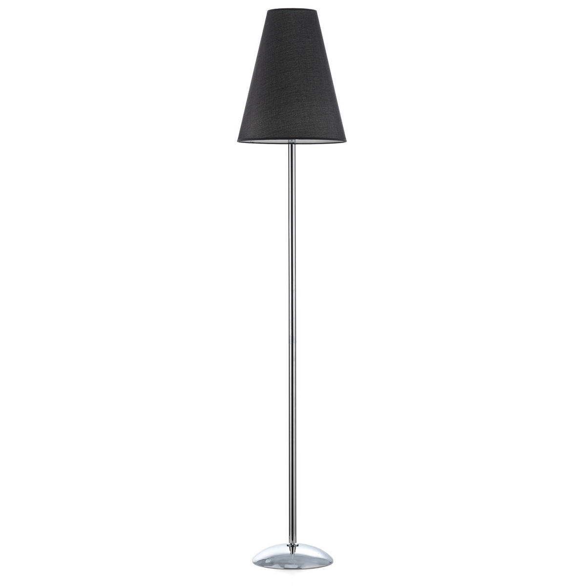 STEHLEUCHTE 35/180 cm    - Chromfarben/Schwarz, KONVENTIONELL, Textil/Metall (35/180cm)