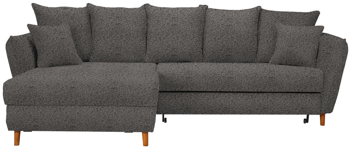 HÖRNSOFFA i chenille grå  - grå/ekfärgad, Klassisk, trä/textil (284/162cm) - MID.YOU