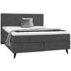 BOXSPRINGBETT 180/200 cm  in Grau  - Schwarz/Grau, Konventionell, Holz/Textil (180/200cm) - Voleo