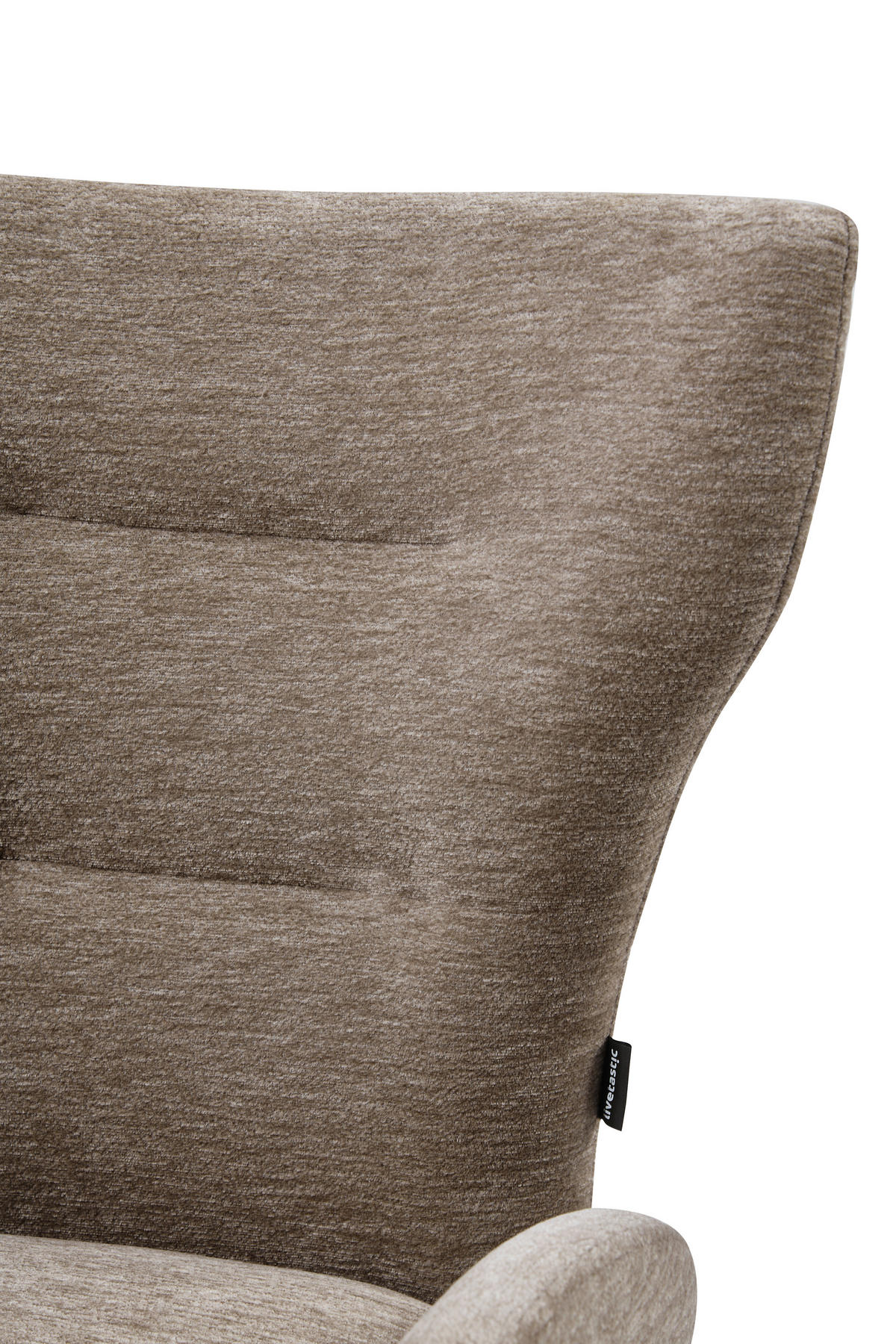 ARMLEHNSTUHL  Sitzfläche 360° drehbar Chenille  Schwarz, Taupe  - Taupe/Schwarz, MODERN, Holz/Textil (58/89/62,5cm) - Livetastic