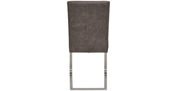 SCHWINGSTUHL in Edelstahl beflockt - Edelstahlfarben/Grau, Design, Textil/Metall (47/97/60cm) - Moderano