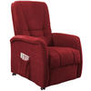 FERNSEHSESSEL in Struktur Rot  - Rot/Schwarz, Design, Kunststoff/Textil (77/107/88cm) - Livetastic