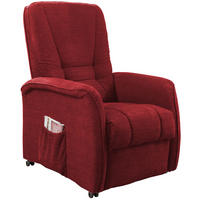 FERNSEHSESSEL in Struktur Rot  - Rot/Schwarz, Design, Kunststoff/Textil (77/107/88cm) - Livetastic