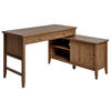 ECKSCHREIBTISCH 145/120/77 cm  in Eichefarben  - Eichefarben/Silberfarben, Modern, Holzwerkstoff/Metall (145/120/77cm) - MID.YOU