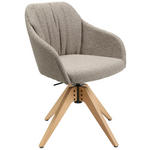 ARMLEHNSTUHL  in Flachgewebe  - Eichefarben/Naturfarben, Design, Holz/Textil (58/82,5-85,2/60cm) - Johann Jakob