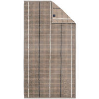 DUSCHTUCH Contour checked  - Taupe/Dunkelgrau, Design, Textil (80/150/0cm) - Joop!