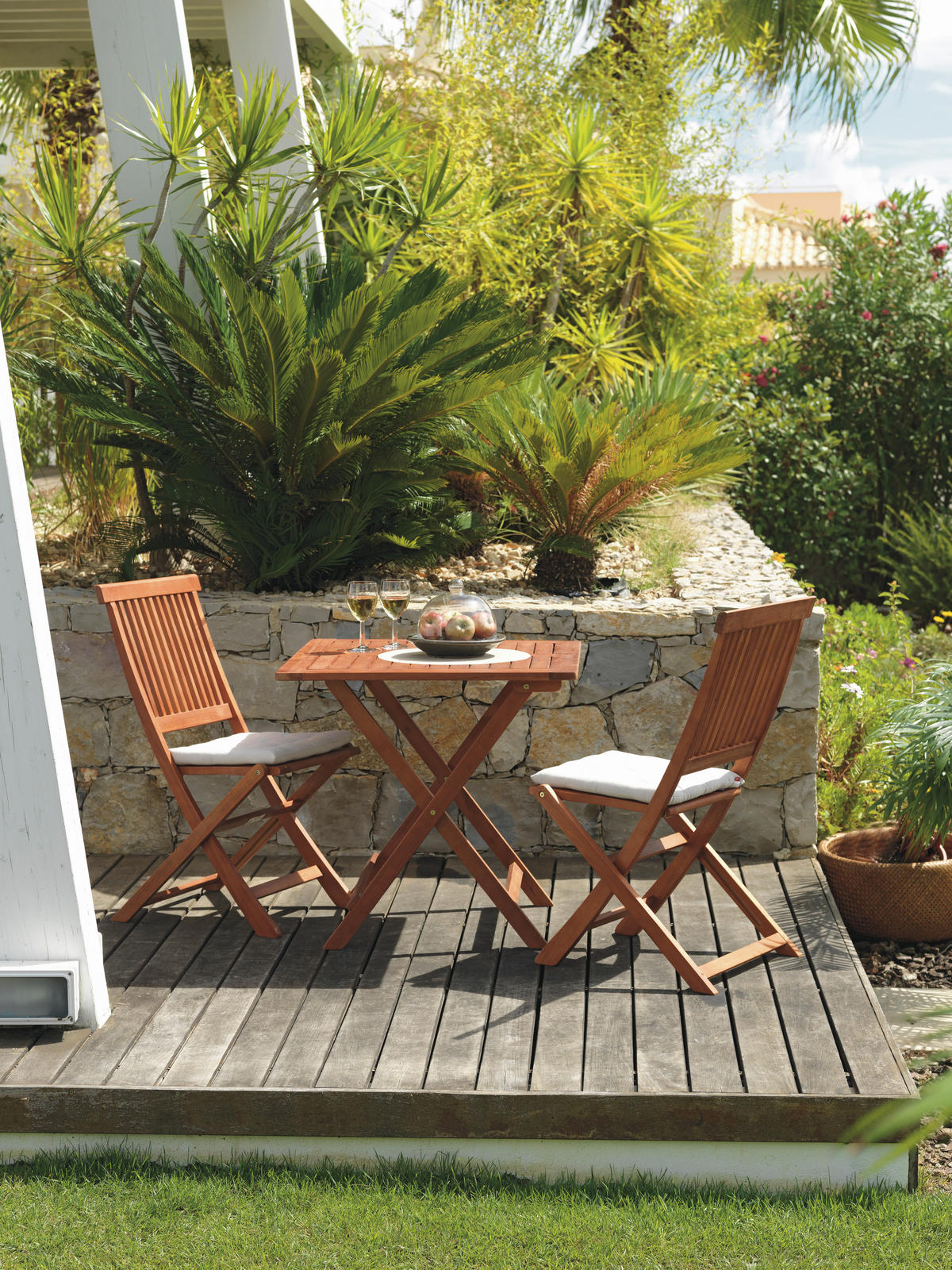 Masă Pliantă Pentru Grădină 75/75/72 cm   - culoare lemn tec, Romantik / Landhaus, lemn (75/75/72cm) - Ambia Garden