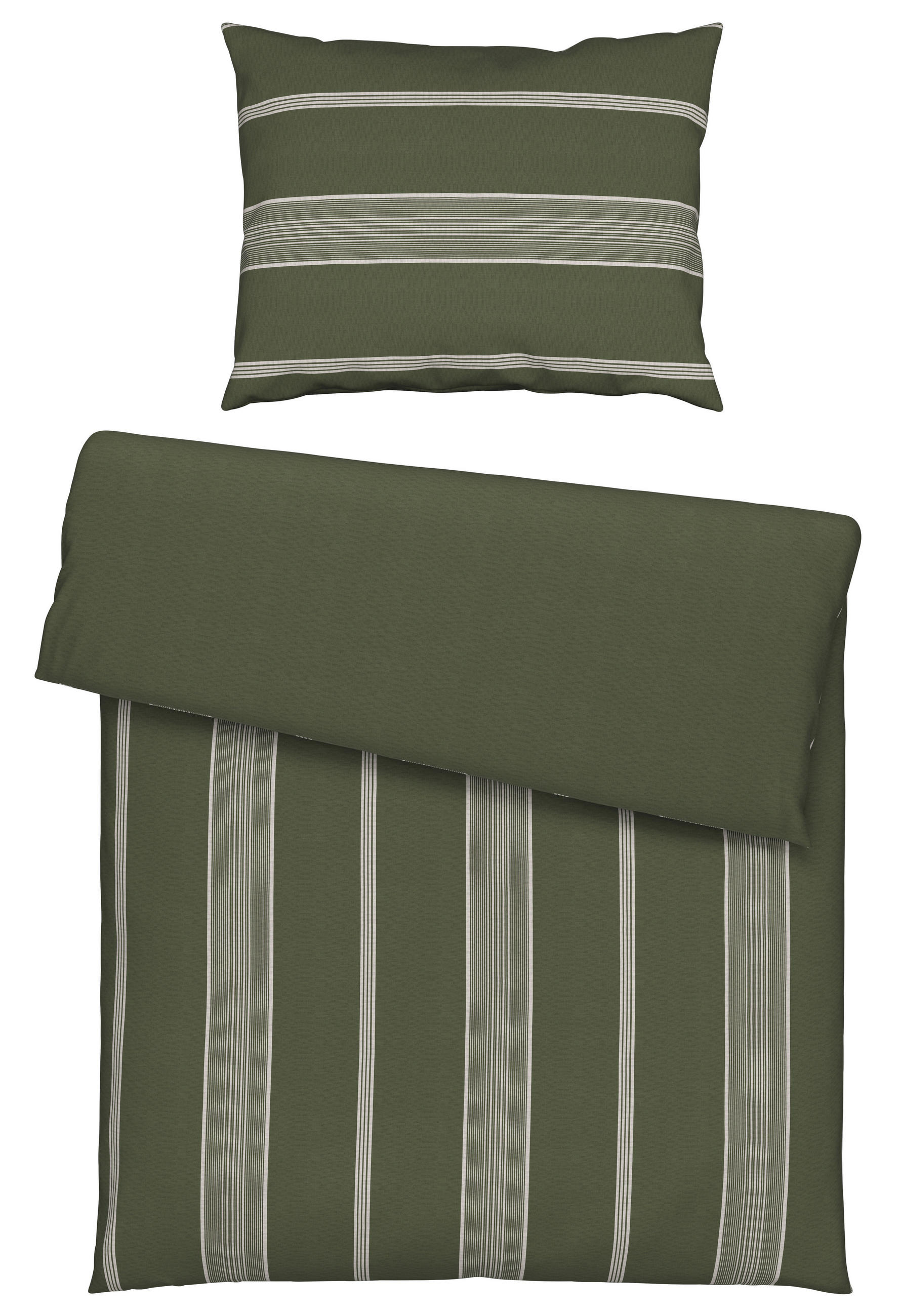 BETTWÄSCHE 2-teilig REMSA Flanell 140/200 cm  - Grün, KONVENTIONELL, Textil (140/200cm) - Esposa