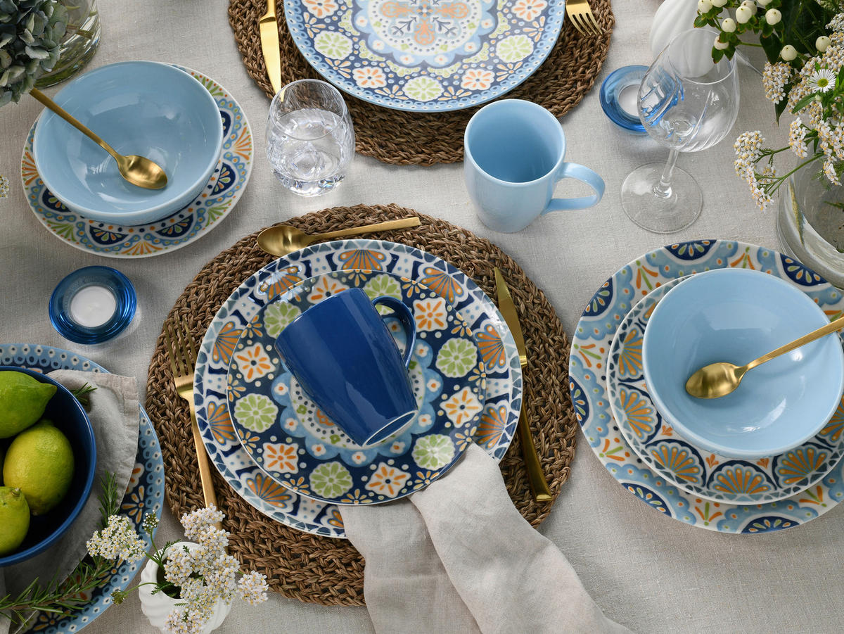 KOMBISERVICE Patio 16-teilig  - Multicolor, Basics, Keramik - Creatable