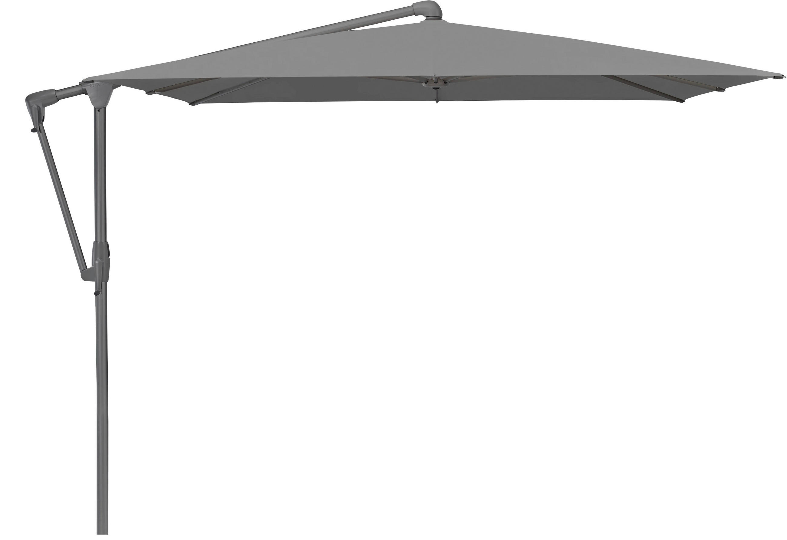 AMPELSCHIRM 270x270 cm Anthrazit  - Anthrazit, Basics, Textil/Metall (270/270cm) - Glatz