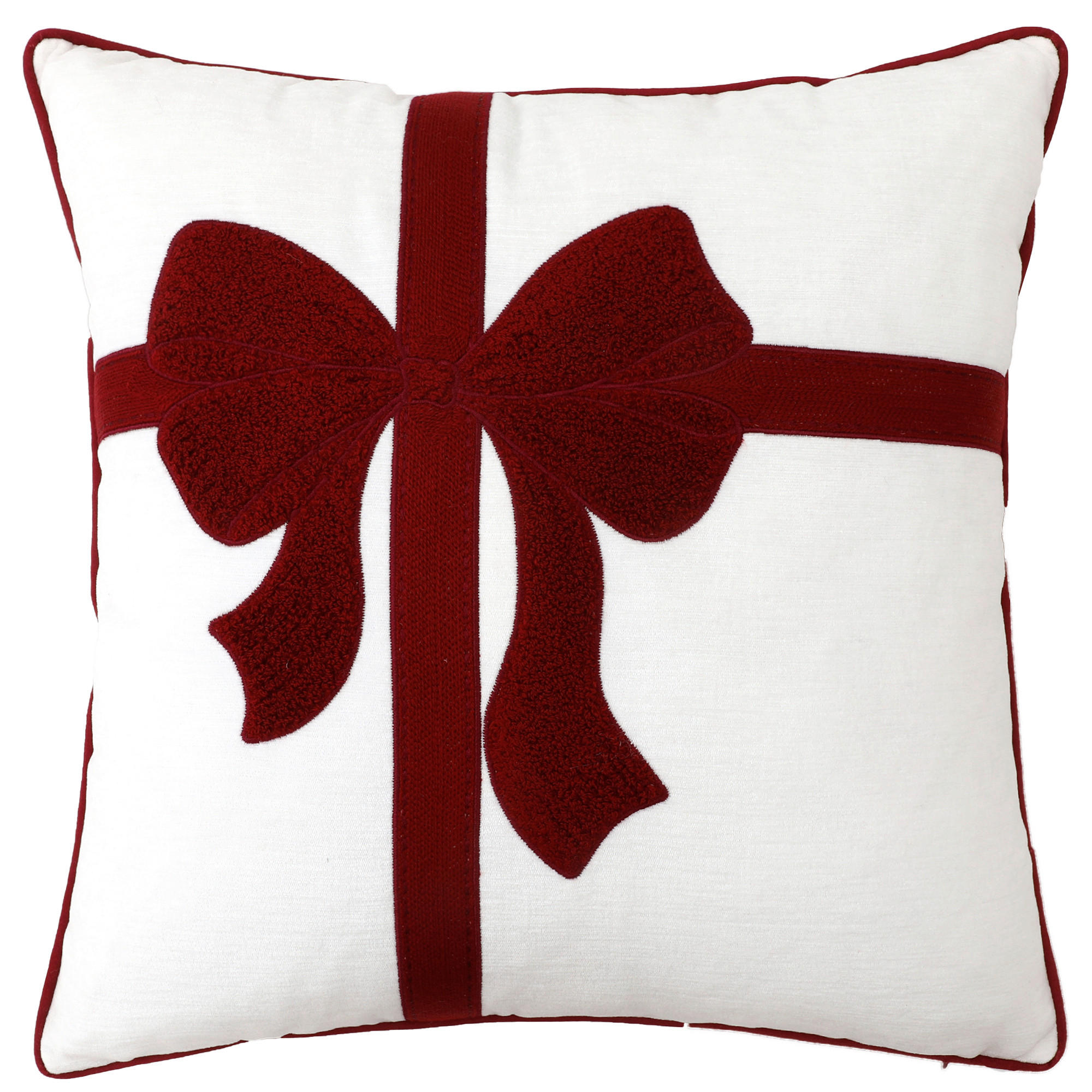 OKRASNA BLAZINA      45/45 cm         - bela/temno rdeča, Konvencionalno, tekstil (45/45cm) - X-Mas