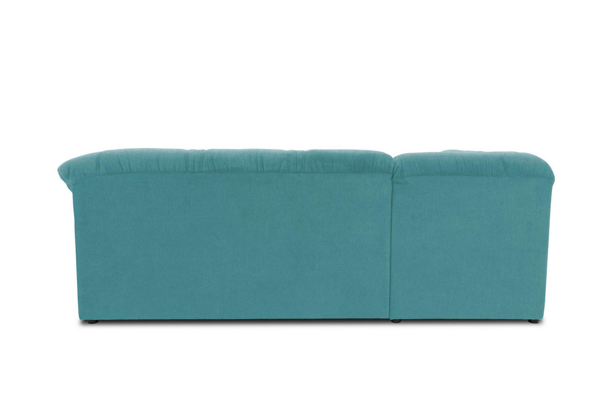 ECKSOFA Petrol Mikrofaser  - Petrol/Schwarz, KONVENTIONELL, Kunststoff/Textil (190/240cm) - MID.YOU