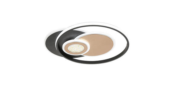 LED-DECKENLEUCHTE 49,5/42/6 cm   - Goldfarben/Schwarz, Design, Kunststoff/Metall (49,5/42/6cm) - Novel