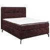 BOXSPRINGBETT 140/200 cm  in Dunkelrot  - Schwarz/Dunkelrot, Design, Textil/Metall (140/200cm) - Esposa