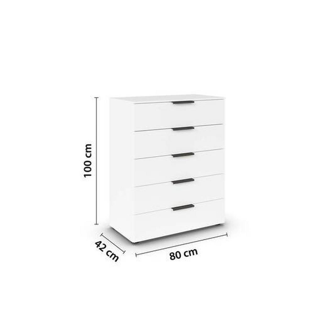 KOMÓD 80/100/42 cm  - grafitszürke/fekete, Modern, műanyag/faalapú anyag (80/100/42cm) - Rauch Möbel