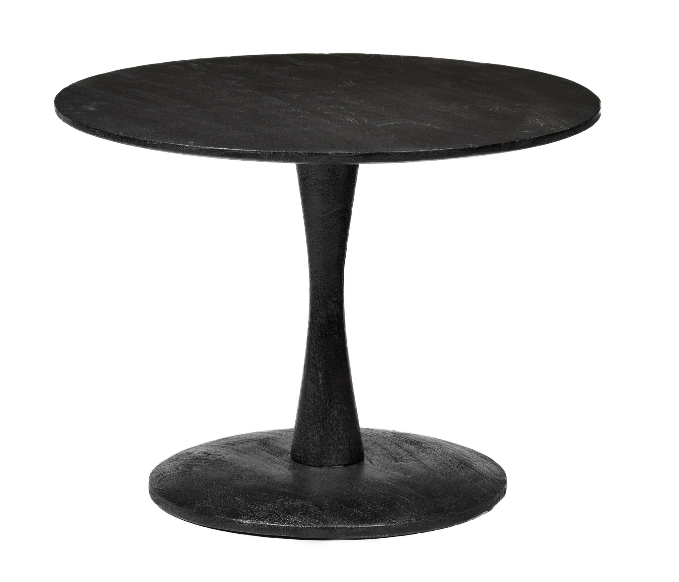 COUCHTISCH Mangoholz vollmassiv rund Schwarz 60/60/38 cm  - Schwarz, Natur, Holz (60/60/38cm) - Livetastic