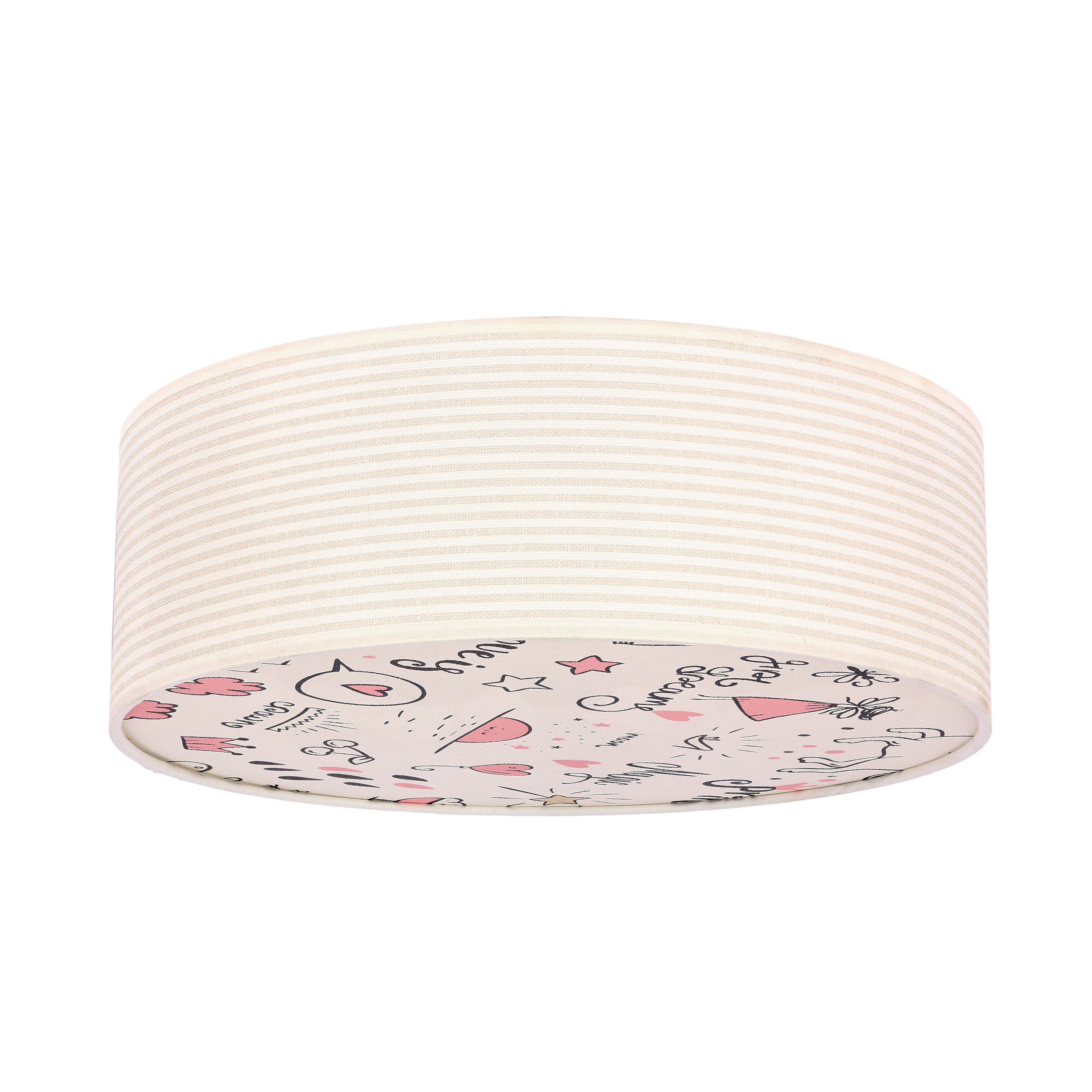 KINDERDECKENLEUCHTE Kiddy 38/38/14 cm  - Beige/Multicolor, KONVENTIONELL, Kunststoff/Metall (38/38/14cm)