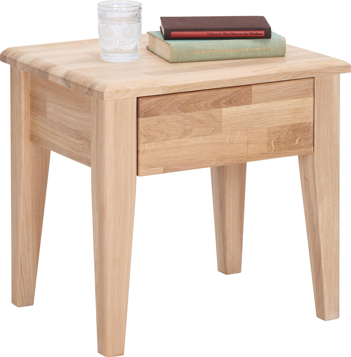 NACHTKÄSTCHEN in massiv Wildeiche Eichefarben  - Eichefarben, Natur, Holz (50/48/40cm) - Linea Natura