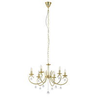 LUSTER  62/150 cm      - prozirna/zlatna, Dizajnerski, staklo/metal (62/150cm) - Glandor