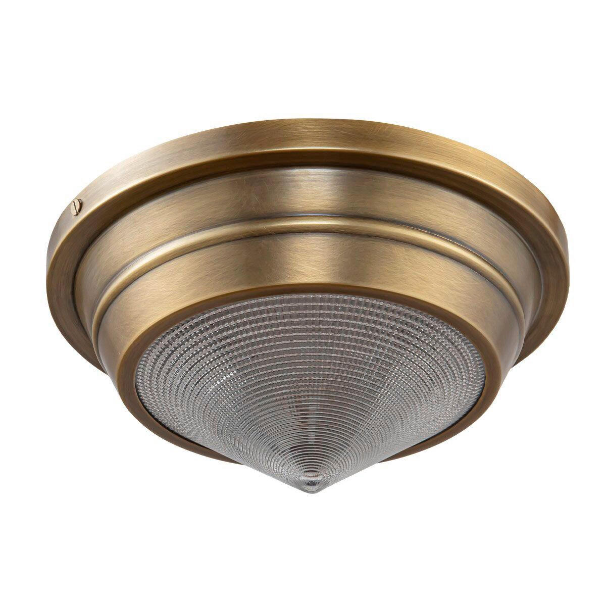 DECKENLEUCHTE 25,9/12,5 cm    - Messingfarben, KONVENTIONELL, Glas/Metall (25,9/12,5cm) - Elstead Lighting