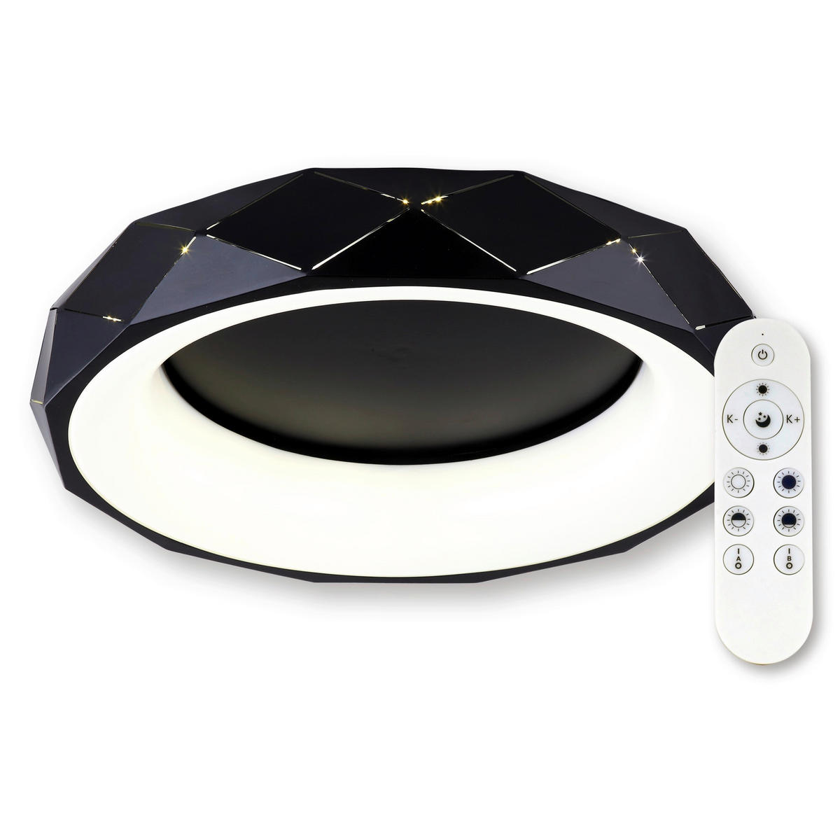 STROPNÍ LED SVÍTIDLO, 61/61/11 cm - černá, Basics, kov/plast (61/61/11cm)