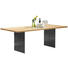 ESSTISCH Asteiche massiv rechteckig Silberfarben, Eichefarben - Eichefarben/Silberfarben, Design, Holz/Metall (220/100/77cm) - Musterring ESSTISCH Asteiche massiv rechteckig Silberfarben, Eichefarben - Eichefarben/Silberfarben, Design, Holz/Metall (220/100/77cm) - Musterring
