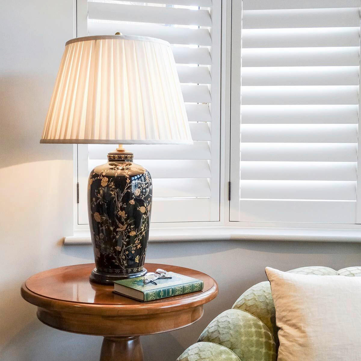 TISCHLEUCHTE Black Birds 74/46 cm  - Goldfarben/Schwarz, KONVENTIONELL, Keramik/Textil (74/46cm) - Elstead Lighting