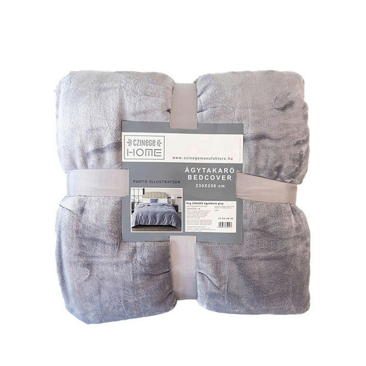 ÁGYTAKARÓ  - szürke, Basics, textil (230/4/250cm)