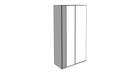 FALTTÜRENSCHRANK in Trüffeleichefarben, Magnolie - Chromfarben/Magnolie, KONVENTIONELL, Glas/Holzwerkstoff (300/236/58cm) - Venda