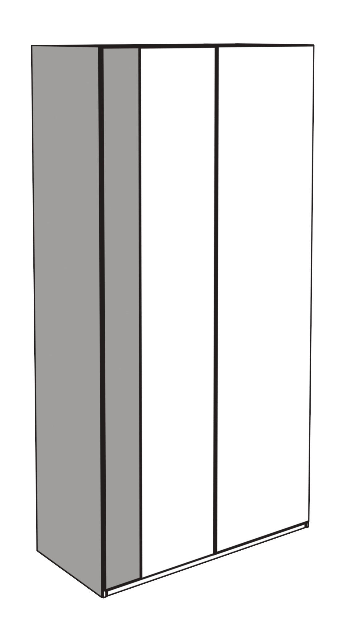 DREHTÜRENSCHRANK in Champagner, Eiche Bianco - Schieferfarben/Eiche Bianco, KONVENTIONELL, Glas/Holzwerkstoff (300/236/58cm) - Dieter Knoll