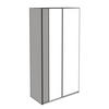 FALTTÜRENSCHRANK 250/216/58 cm 3-türig Eichefarben, Champagner  - Chromfarben/Champagner, KONVENTIONELL, Glas/Holzwerkstoff (250/216/58cm) - Venda