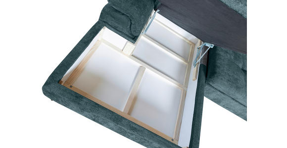 WOHNLANDSCHAFT in Struktur Blau  - Blau/Schwarz, KONVENTIONELL, Textil/Metall (188/357/253cm) - Carryhome