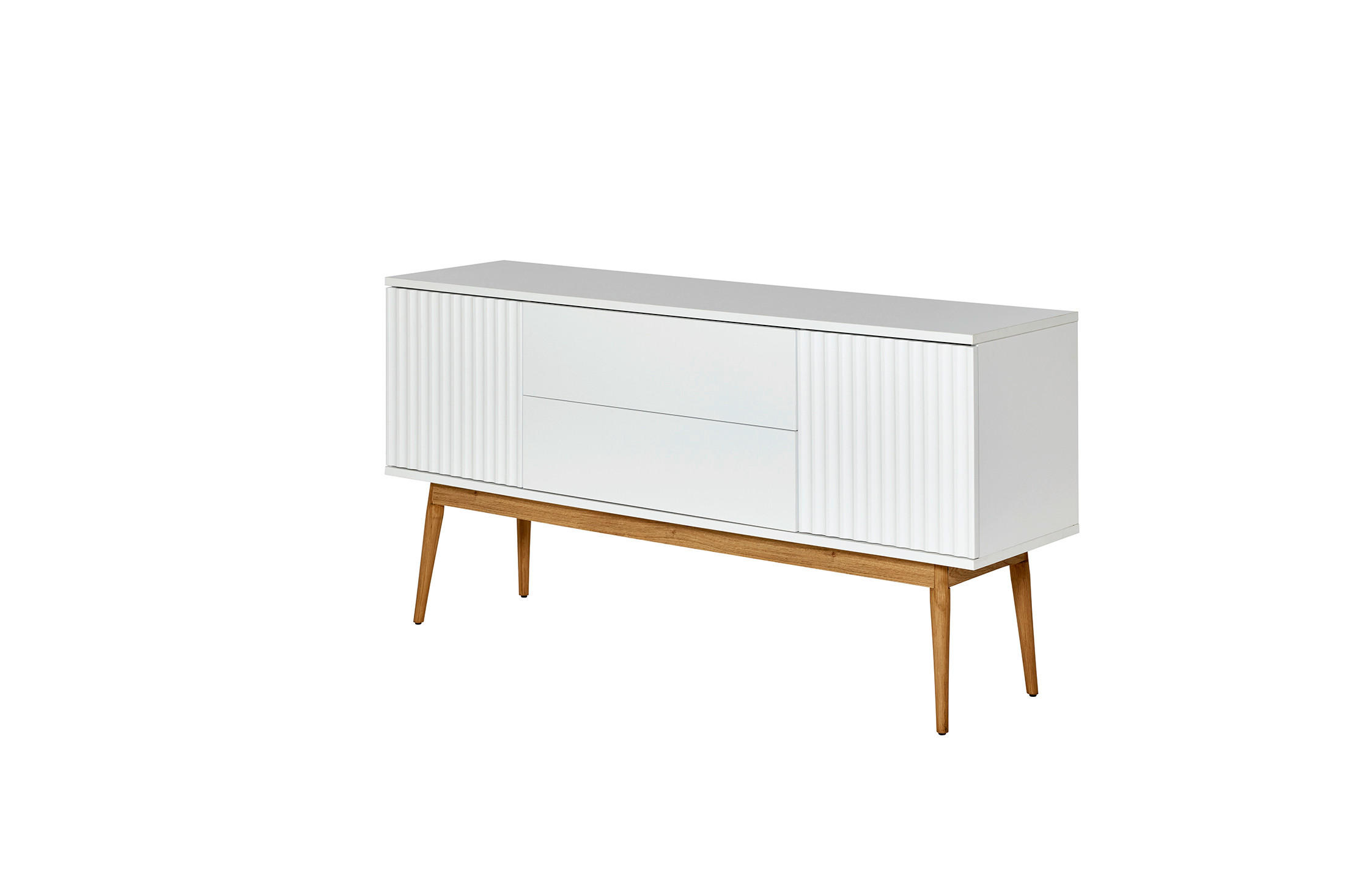 SIDEBOARD  150/75/39,6 cm 2 Schublade(n)  - Eichefarben/Weiß, MODERN, Holz/Holzwerkstoff (150/75/39,6cm) - MID.YOU