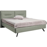 POLSTERBETT Platinfarben 180/200 cm  - Platinfarben/Schwarz, Design, Textil/Metall (180/200cm) - Joop!