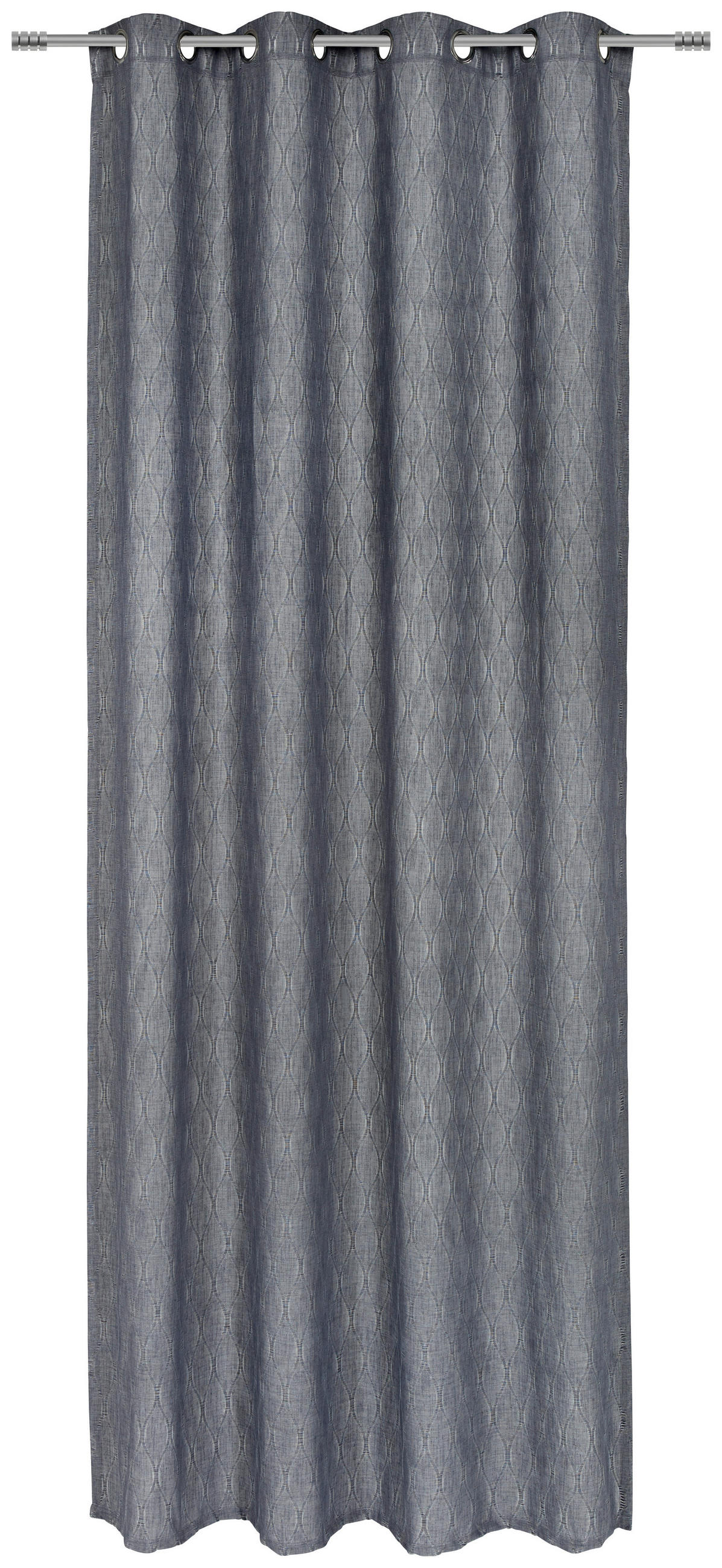 ZAVESA Z OBROČKI ARUBA pol prosojno 135/245 cm - siva, Design, tekstil (135/245cm) - Esposa
