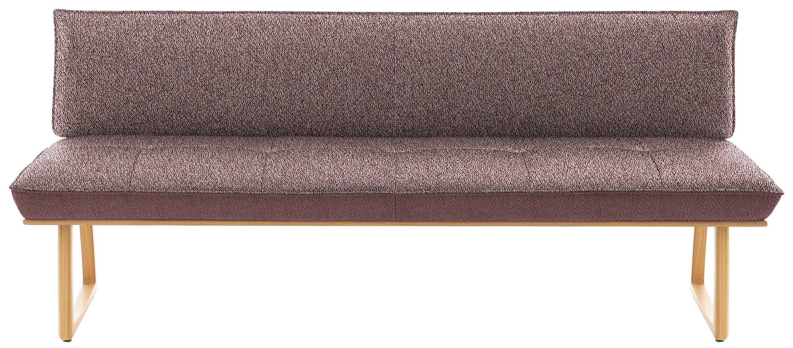 SITZBANK in Holz, Textil Altrosa, Wildeiche  - Wildeiche/Eichefarben, Design, Holz/Textil (194/88/66cm) - Koinor