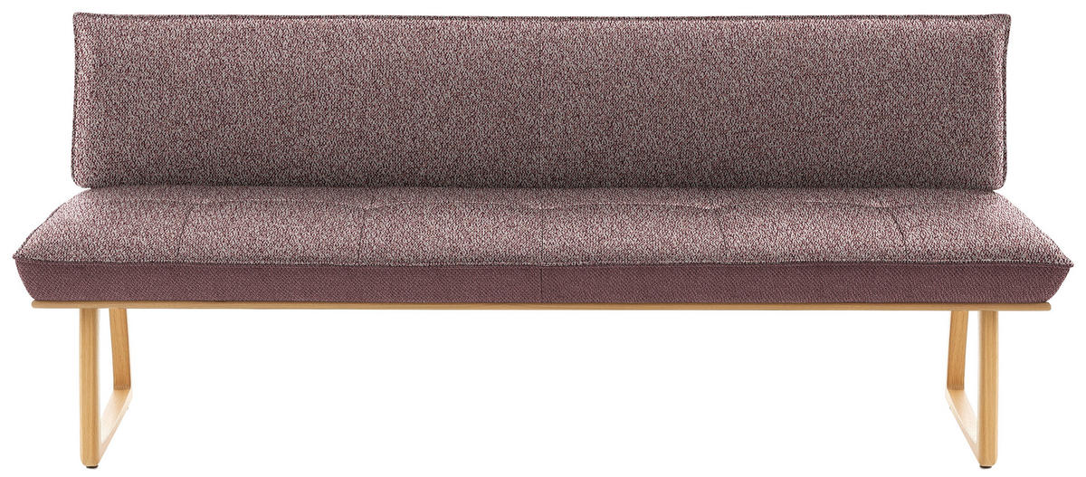 SITZBANK in Holz, Textil Altrosa, Wildeiche  - Wildeiche/Eichefarben, Design, Holz/Textil (194/88/66cm) - Koinor