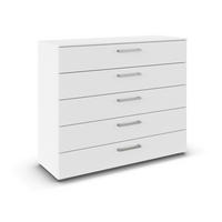 KOMMODE , 120/100/42 cm, 5 Schublade(n)  - Edelstahlfarben/Alufarben, Basics, Holzwerkstoff/Kunststoff (120/100/42cm) - Novel
