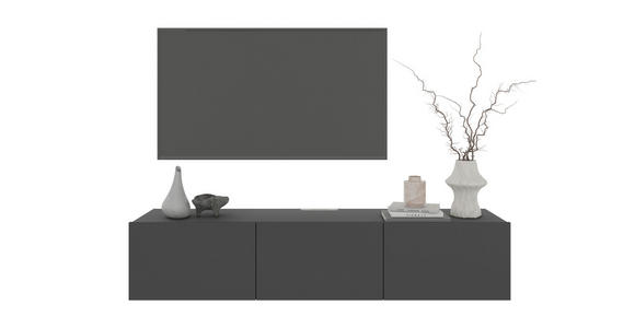 LOWBOARD in 180/36,7/42 cm - Anthrazit, Design, Holzwerkstoff (180/36,7/42cm) - Hom`in