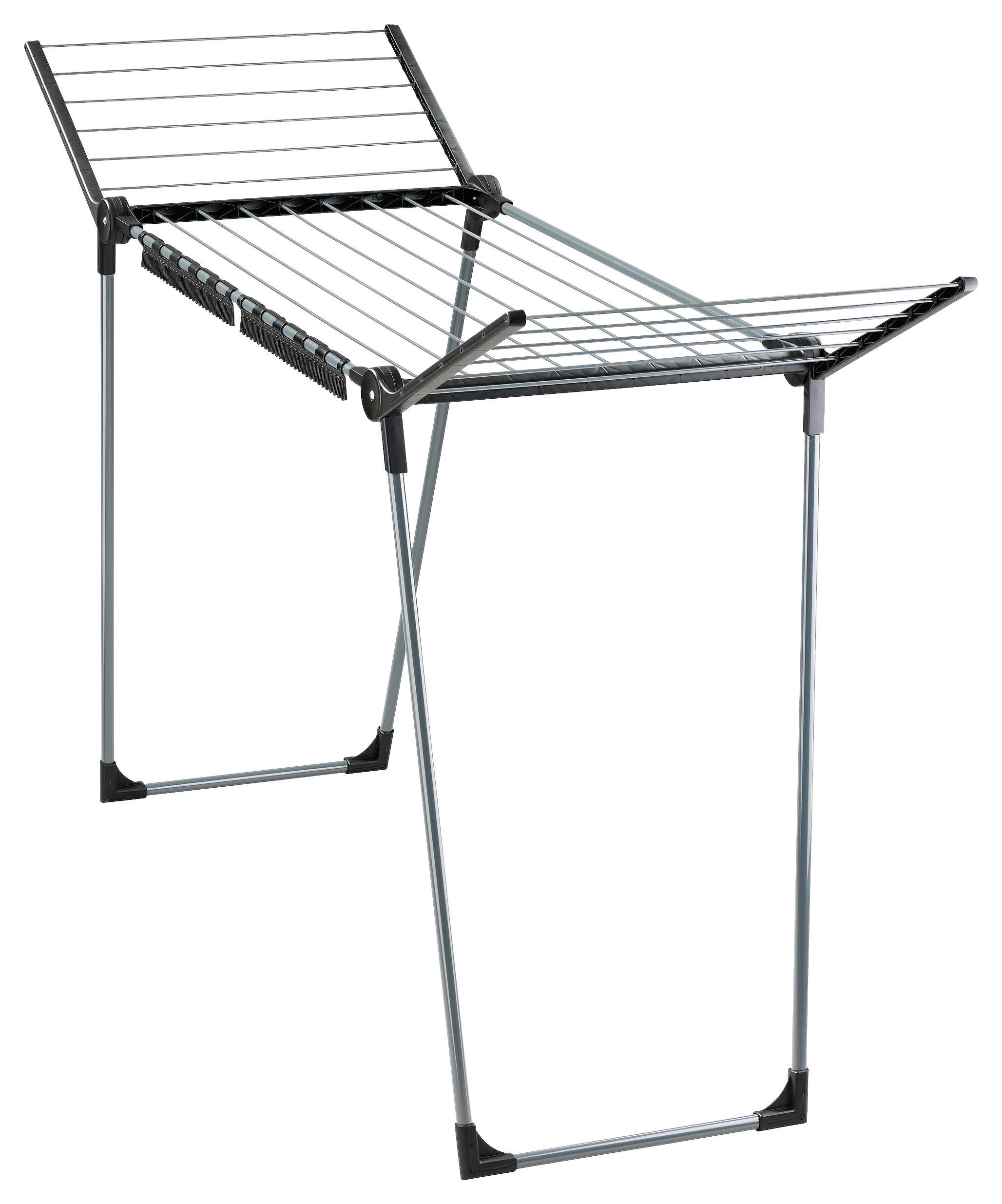 STANDTROCKNER PEGASUS 150 SOLID BLACK  - Schwarz, Basics, Metall (94,5/54,5/7cm) - Leifheit