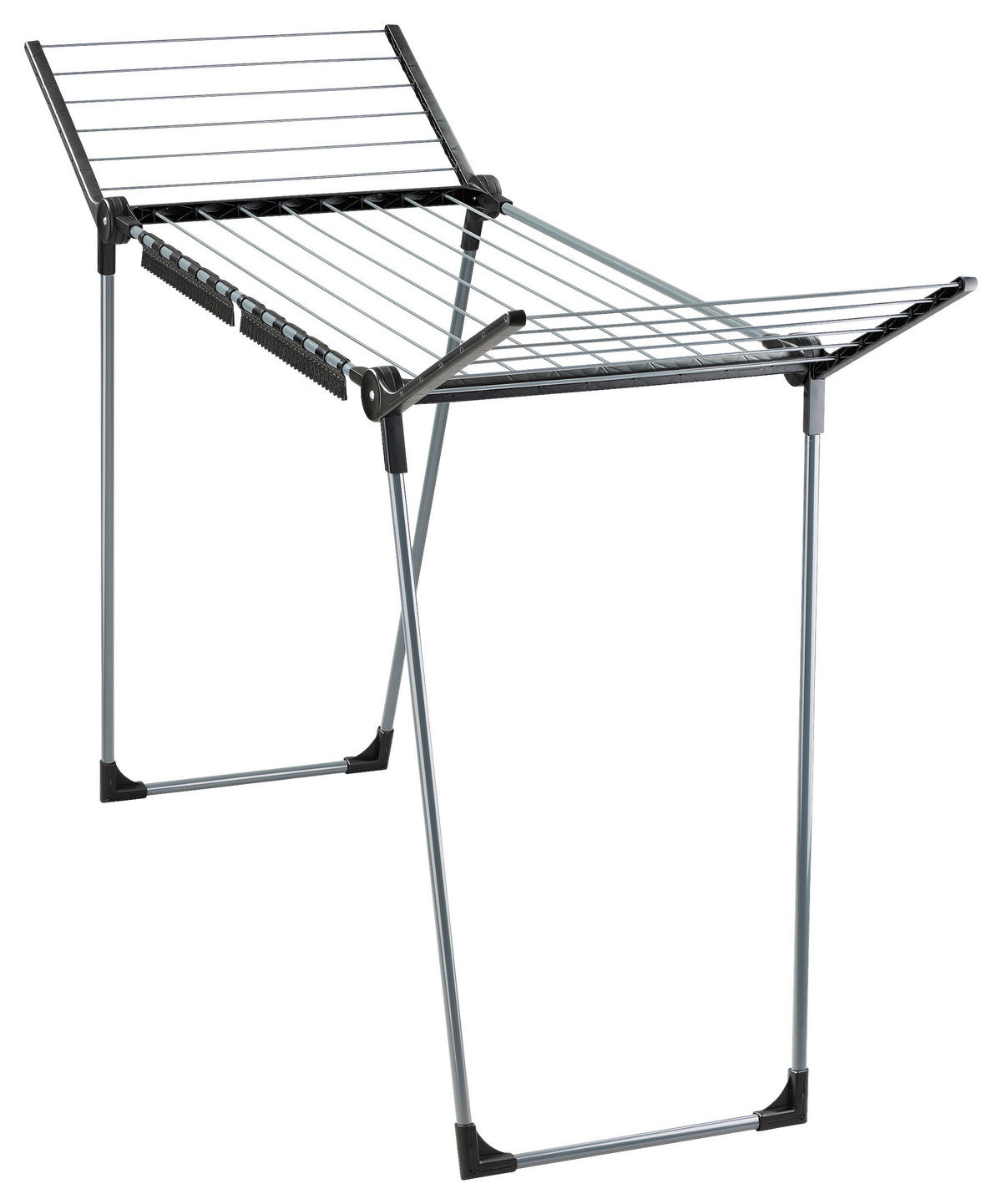 STANDTROCKNER PEGASUS 150 SOLID BLACK  - Schwarz, Basics, Metall (94,5/54,5/7cm) - Leifheit