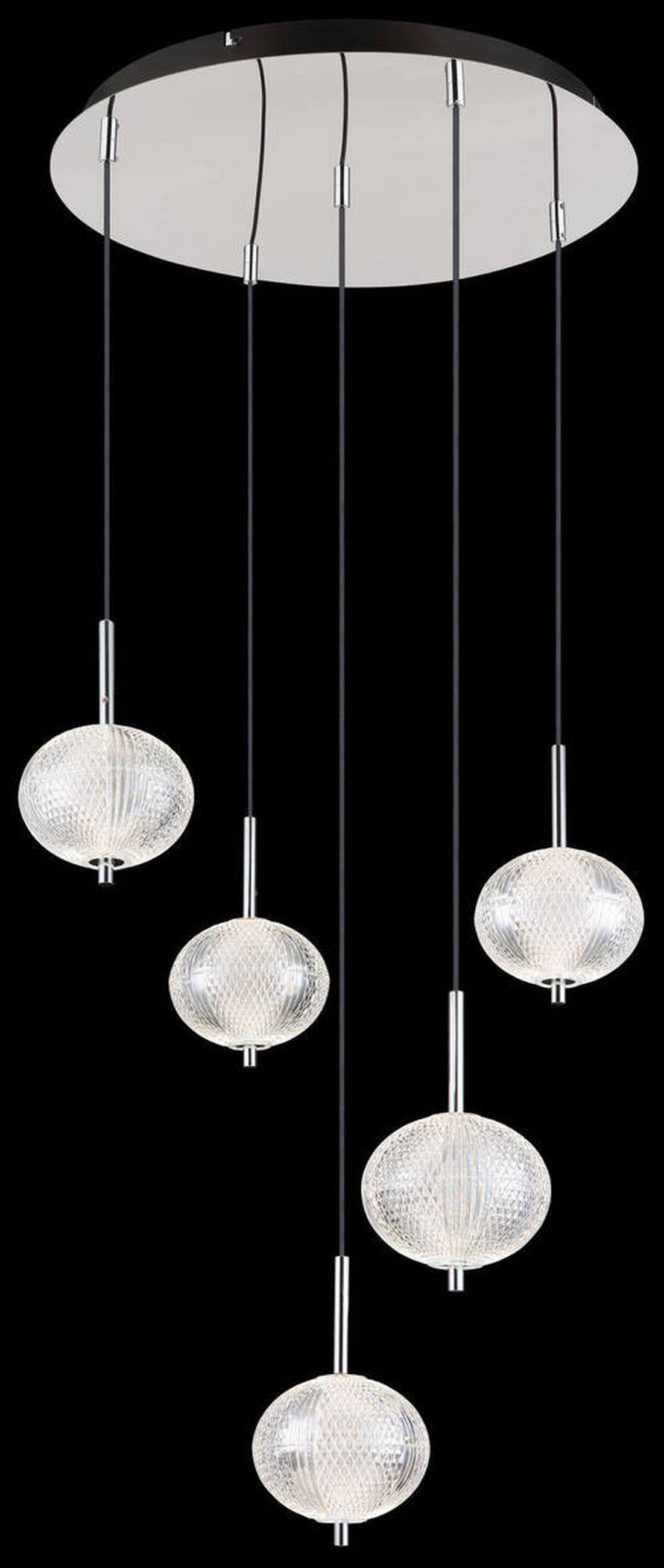 LED-HÄNGELEUCHTE  57/150 cm   - Klar/Schwarz, Basics, Kunststoff/Metall (57/150cm) - Globo