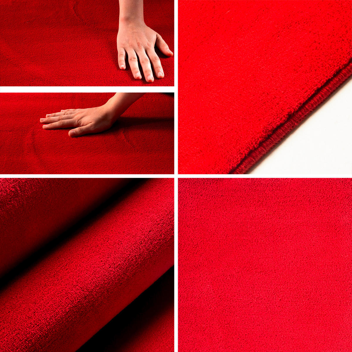 FLACHWEBETEPPICH 200/200 cm Sky Rot  - Rot, Design, Textil (200/200cm) - Novel
