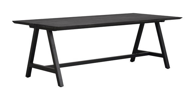MATBORD i trä 220/100/75 cm   - svart, Design, metall/trä (220/100/75cm) - Rowico