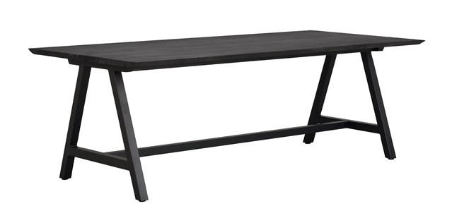 MATBORD i trä 220/100/75 cm - svart, Design, metall/trä (220/100/75cm) - Rowico