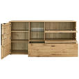 SIDEBOARD 173,8/85,3/43,8 cm  - Alteiche/Anthrazit, KONVENTIONELL, Glas/Holz (173,8/85,3/43,8cm) - Linea Natura