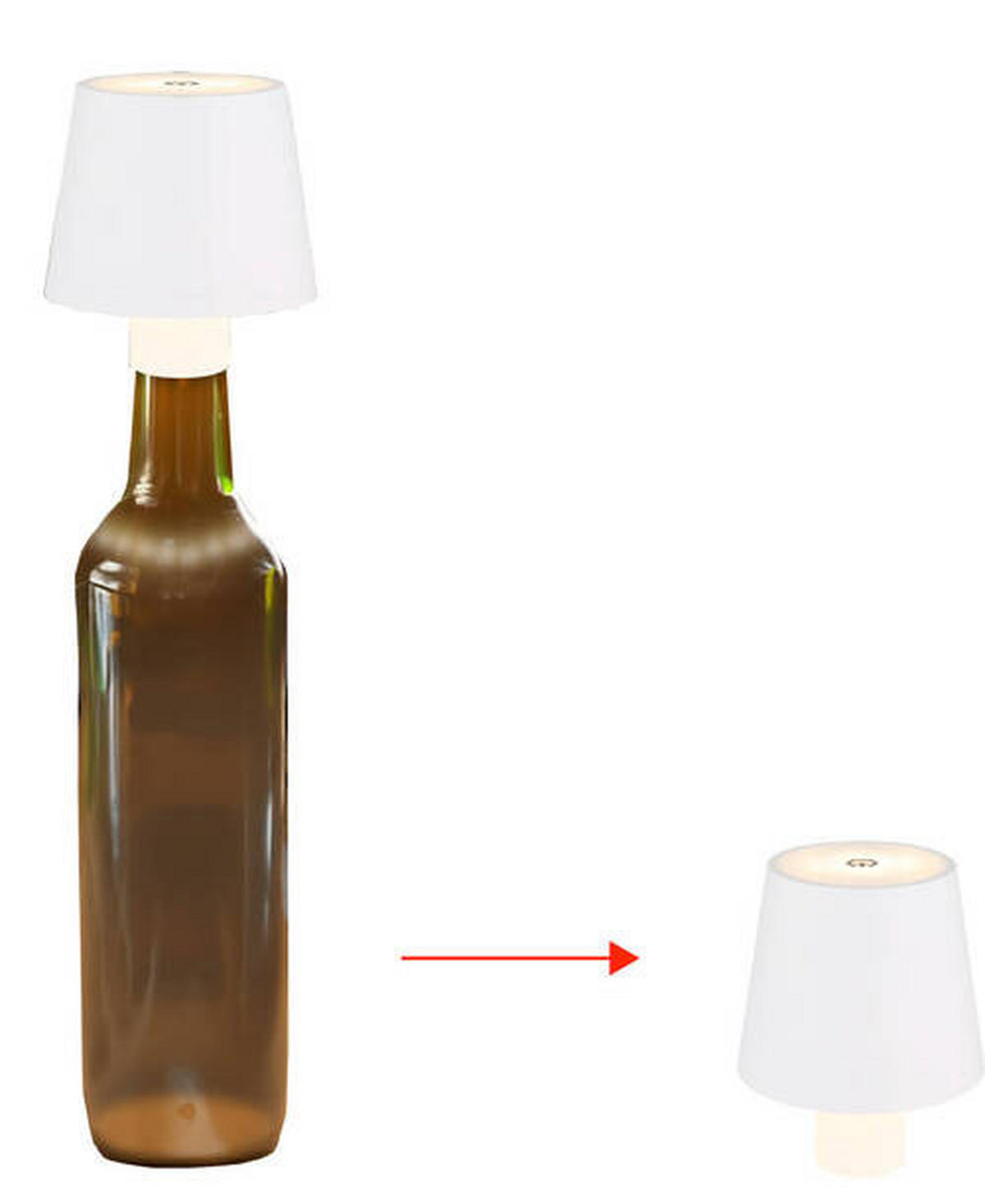 PORTABEL LAMPA 10,6/13 cm   - vit, Klassisk, metall/plast (10,6/13cm) - Globo