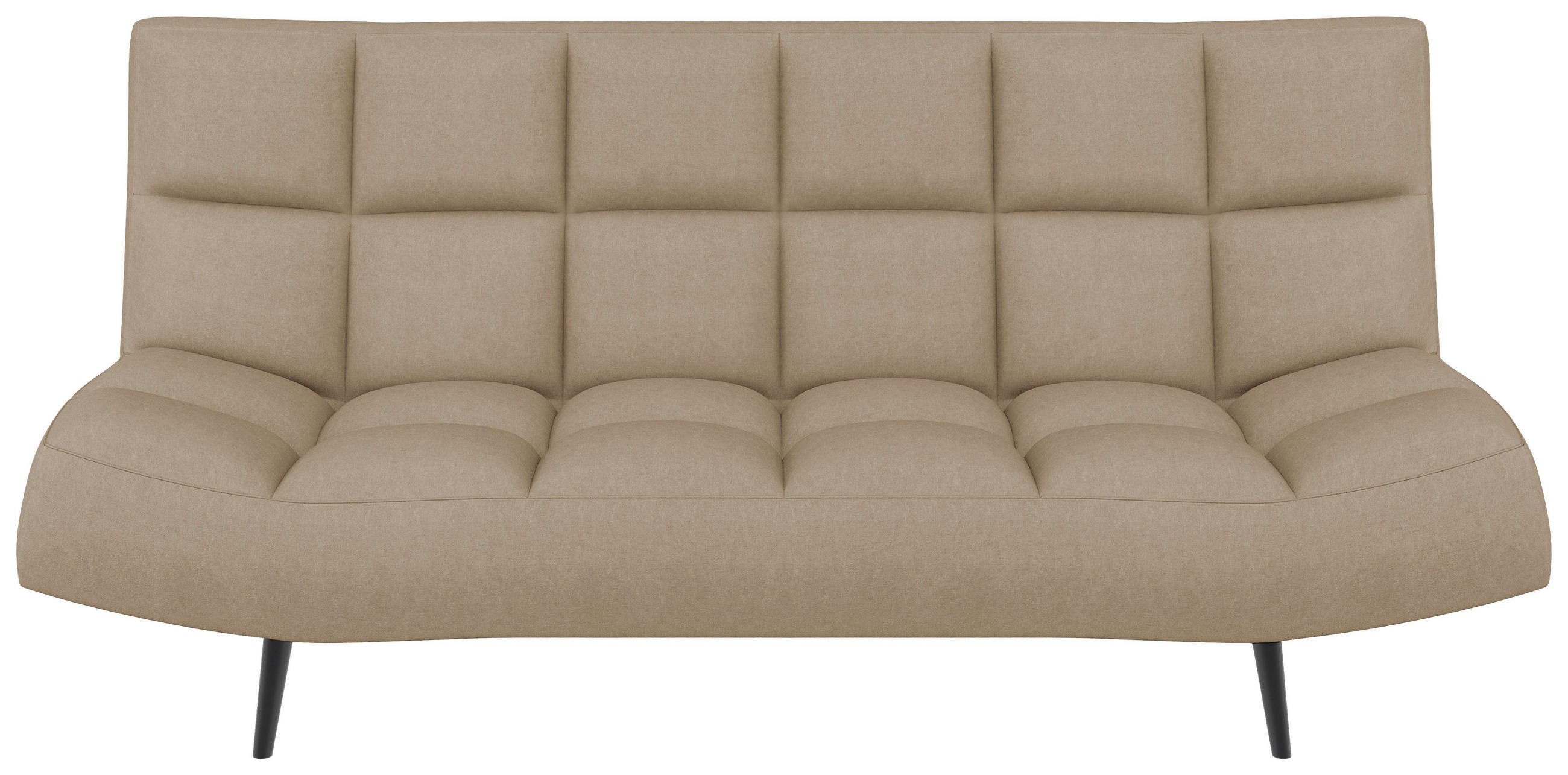 SCHLAFSOFA  in Mikrofaser Beige  - Beige/Schwarz, KONVENTIONELL, Holz/Textil (197/85/92cm) - Carryhome